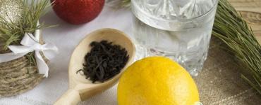 Черный чай с имбирем и лимоном